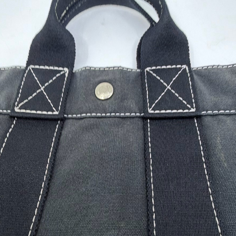 Hermes Garden Party Black Canvas Tote Bag - Picture 2 of 8